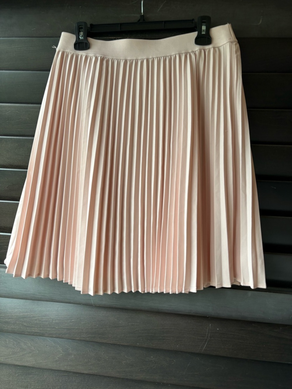 NY & Co Light Pink Pleated Skirt Stretch Size 8 Balletcore BarbieCore Coquette